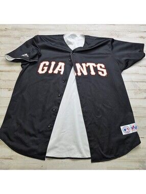 Vintage Majestic San Francisco Giants Black White Reversible Jersey Men's XL USA